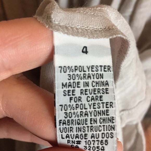 Sine Gray Rosette Floral Textured Sleeveless Pleated Lined Mini Dress Size 4 - Picture 5 of 5